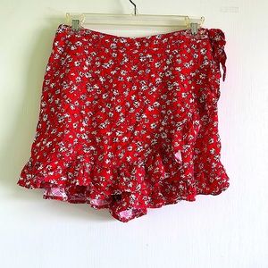 Japaza red flower skirt size medium